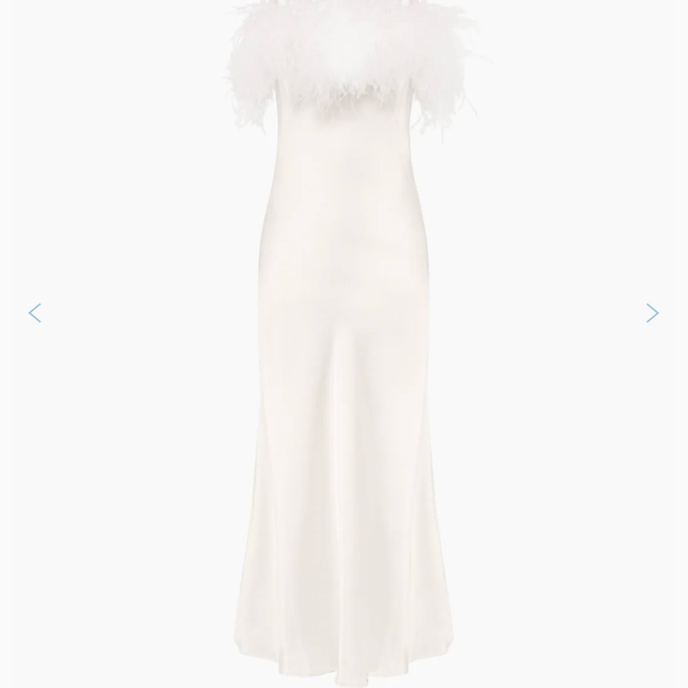 Sleeper Boheme Slip Dress with feathers - size XS extra small - new with tags - Picture 3 of 13